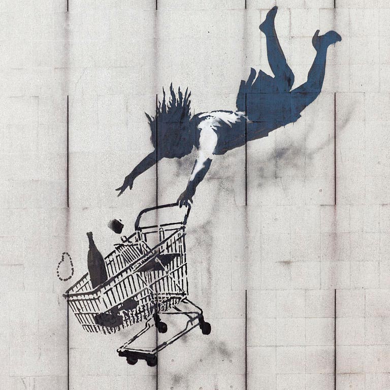 Street Art in Europe: Banksy - Shop Until You Drop
